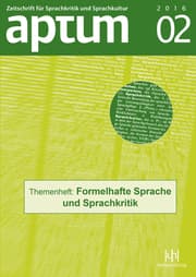 Cover von Aptum. Heft 02/2016