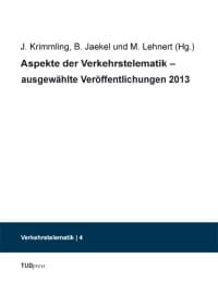 Cover von Aspekte der Verkehrstelematik - ausgewählte Veröffentlichungen 2013