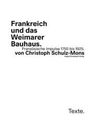 Cover von Frankreich und das Weimarer Bauhaus