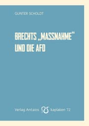Cover von Brechtes 'Die Maßnahme' und die AfD