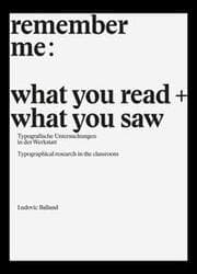 Cover von remember me: what you read + what you saw