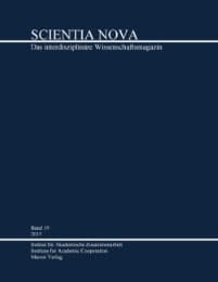 Cover von SCIENTIA NOVA Band 19,2015