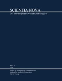 Cover von Scientia Nova Band 20,2016