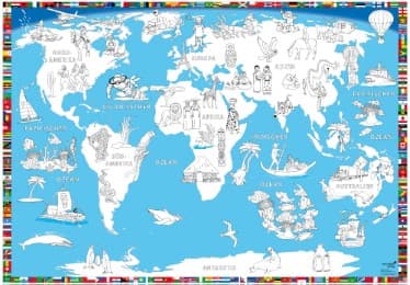 Cover von Poster Malkarte Welt