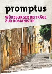 Cover von promptus - Würzburger Beiträge zur Romanistik