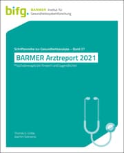 Cover von BARMER Arztreport 2021