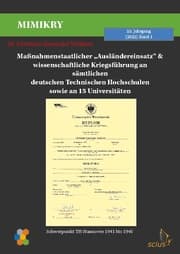 Cover von Maßnahmenstaatlicher 'Ausländereinsatz' und wissenschaftliche Kriegsführung an sämtlichen deutschen Technischen Hochschulen sowie an 15 Universitäten