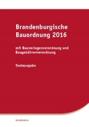 Cover von Brandenburgische Bauordnung 2016