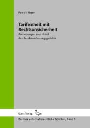 Cover von Tarifeinheit mit Rechtsunsicherheit
