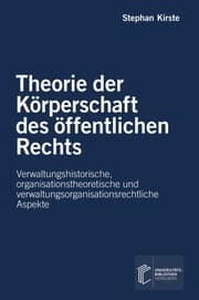 Cover von Theorie der Körperschaft des öffentlichen Rechts
