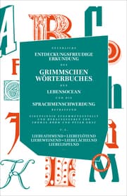 Cover von Neuerliche entdeckungsfreudige Erkundung des Grimmschen Wörterbuches, den Lebensocean und die Sprachmenschwerdung betreffend