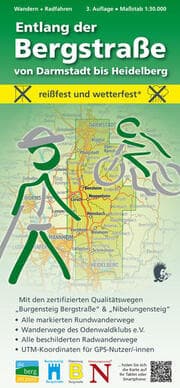 Cover von Wandern + Radfahren, Entlang der Bergstraße von Darmstadt bis Heidelberg