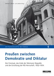 Cover von Preußen zwischen Demokratie und Diktatur