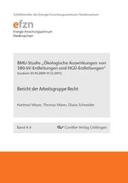 Cover von BMU-Studie 'Ökologische Auswirkungen von 380-kV-Erdleitungen und HGÜ-Erdleitungen' . Bericht der Arbeitsgruppe Recht