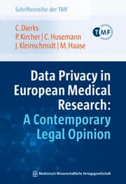 Cover von Data Privacy in European Medical Research: A Contemporary Legal Opinion
