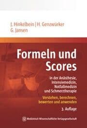 Cover von Formeln und Scores in Anästhesie, Intensivmedizin, Notfallmedizin und Schmerztherapie
