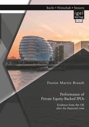 Cover von Performance of Private Equity-Backed IPOs. Evidence from the UK after the financial crisis