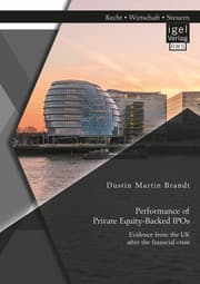 Cover von Performance of Private Equity-Backed IPOs. Evidence from the UK after the financial crisis