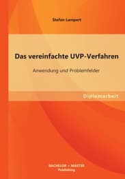 Cover von Das vereinfachte UVP-Verfahren: Anwendung und Problemfelder