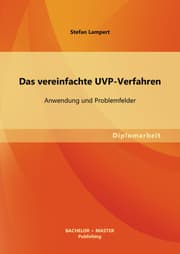 Cover von Das vereinfachte UVP-Verfahren: Anwendung und Problemfelder