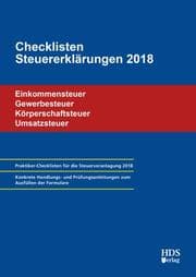 Cover von Checklisten Steuererklärungen 2018