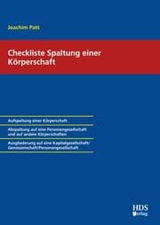 Cover von Checkliste Spaltung einer Körperschaft