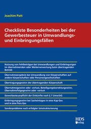 Cover von Checkliste Besonderheiten bei der Gewerbesteuer in Umwandlungs- und Einbringungsfällen