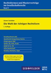 Cover von Die Wahl der richtigen Rechtsform