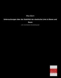 Cover von Untersuchungen über die Stabilität der elastische Linie in Ebene und Raum
