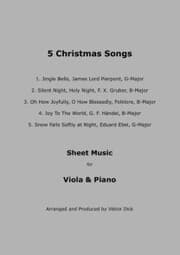 Cover von 5 Christmas Songs - Sheet Music for Viola & Piano