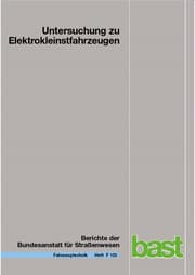 Cover von Untersuchung zu Elektrokleinstfahrzeugen