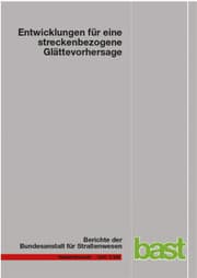 Cover von Entwicklungen für eine streckenbezogene Glättevorhersage