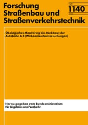 Cover von Ökologisches Monitoring des Rückbaus der Autobahn A 4 (Wirksamkeitsuntersuchungen)