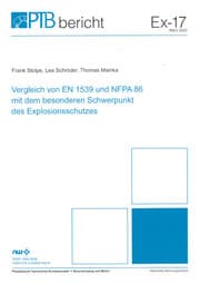 Cover von Vergleich von EN 1539 und NFPA 86 mit dem besonderen Schwerpunkt des Explosionsschutzes