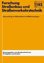 Cover von Untersuchung zur Wirksamkeit von Wildwarnanlagen