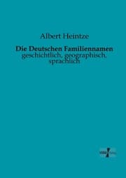 Cover von Die Deutschen Familiennamen