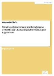 Cover von Mindestanforderungen und Benchmarks ordentlicher Chancenberichterstattung im Lagebericht