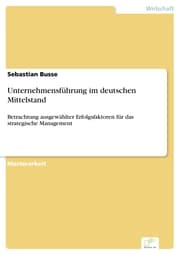 Cover von Unternehmensführung im deutschen Mittelstand
