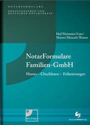 Cover von NotarFormulare Familien-GmbH