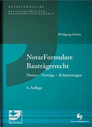 Cover von NotarFormulare Bauträgerrecht