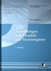 Cover von Anmeldungen zum Registergericht