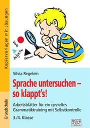 Cover von Sprache untersuchen - so klappt's! 3./4. Klasse