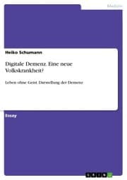Cover von Digitale Demenz. Eine neue Volkskrankheit?