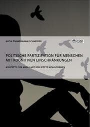 Cover von Politische Partizipation für Menschen mit kognitiven Einschränkungen