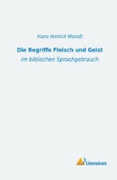Cover von Die Begriffe Fleisch und Geist