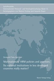 Cover von Multinationals HRM policies and practices