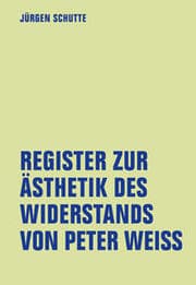 Cover von Register zur Ästhetik des Widerstands von Peter Weiss