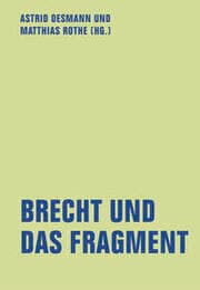 Cover von Brecht und das Fragment