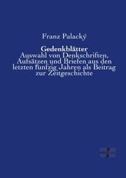 Cover von Gedenkblätter