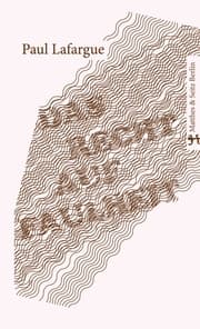 Cover von Das Recht auf Faulheit
